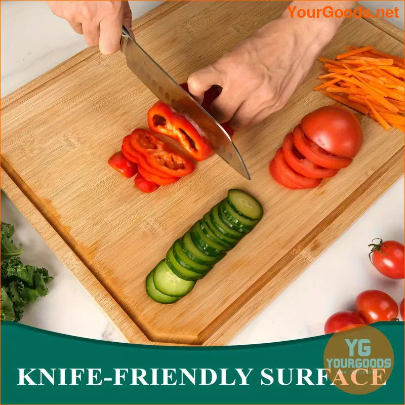 Extra Large Bamboo Cutting Board with NonSlip Rubber Feet - YourGoods Online Shop