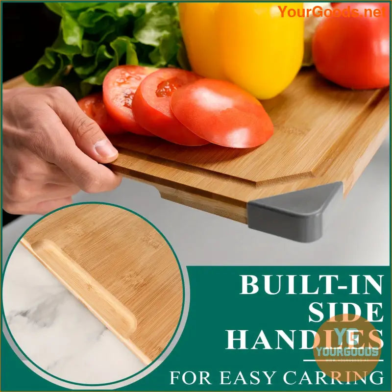 Extra Large Bamboo Cutting Board with NonSlip Rubber Feet - YourGoods Online Shop