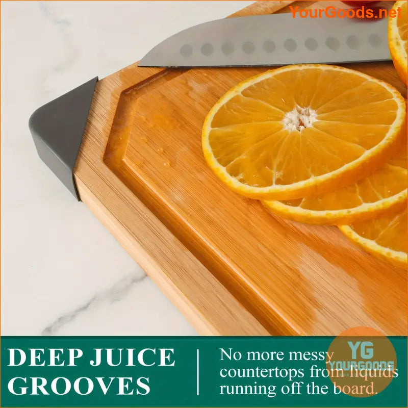 Extra Large Bamboo Cutting Board with NonSlip Rubber Feet - YourGoods Online Shop