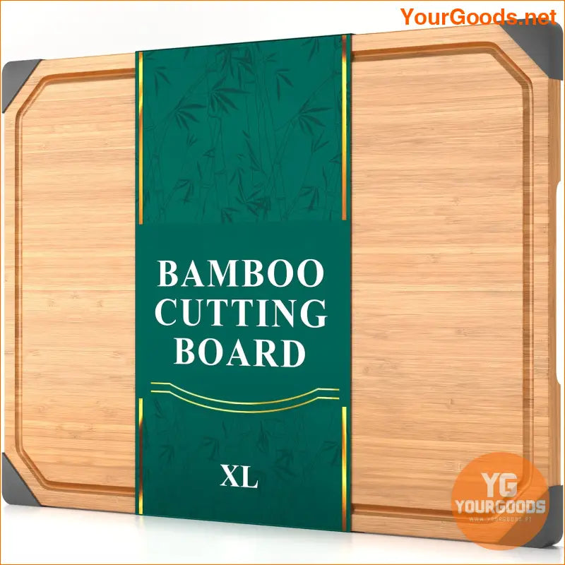 Extra Large Bamboo Cutting Board with NonSlip Rubber Feet - YourGoods Online Shop