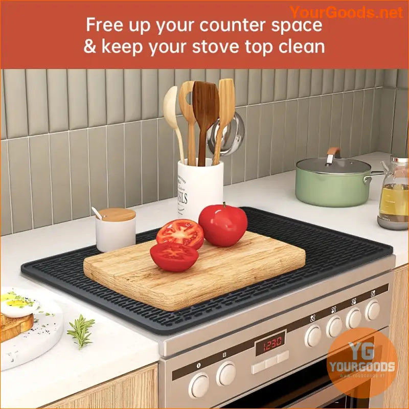 Extra Large Black Silicone Stove Top Protector Mat - YourGoods Online Shop