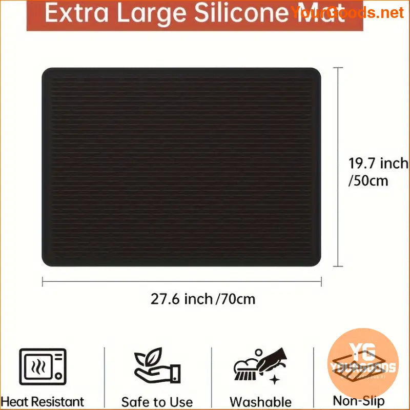 Extra Large Black Silicone Stove Top Protector Mat - YourGoods Online Shop