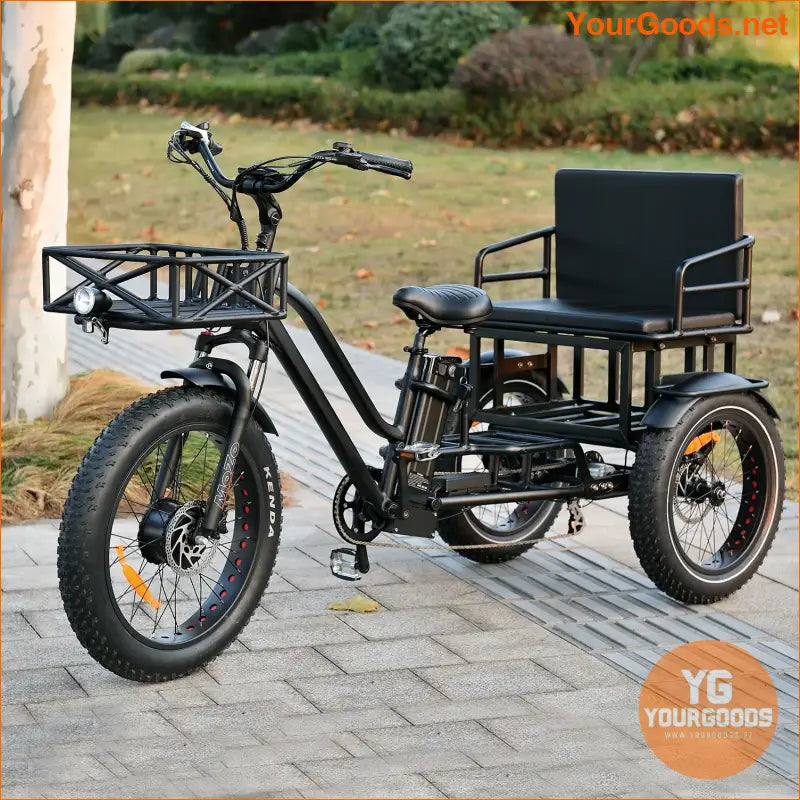 Fat Tire 3-Wheel Electric Tricycle – Two-Seater for Eco-Friendly Rides | YOURGOODS | $2,199