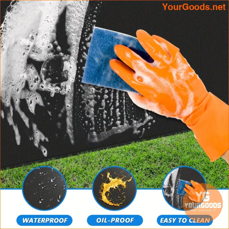 Fireproof BBQ Mat Durable Under Grill Protector 60x40 - YourGoods Online Shop