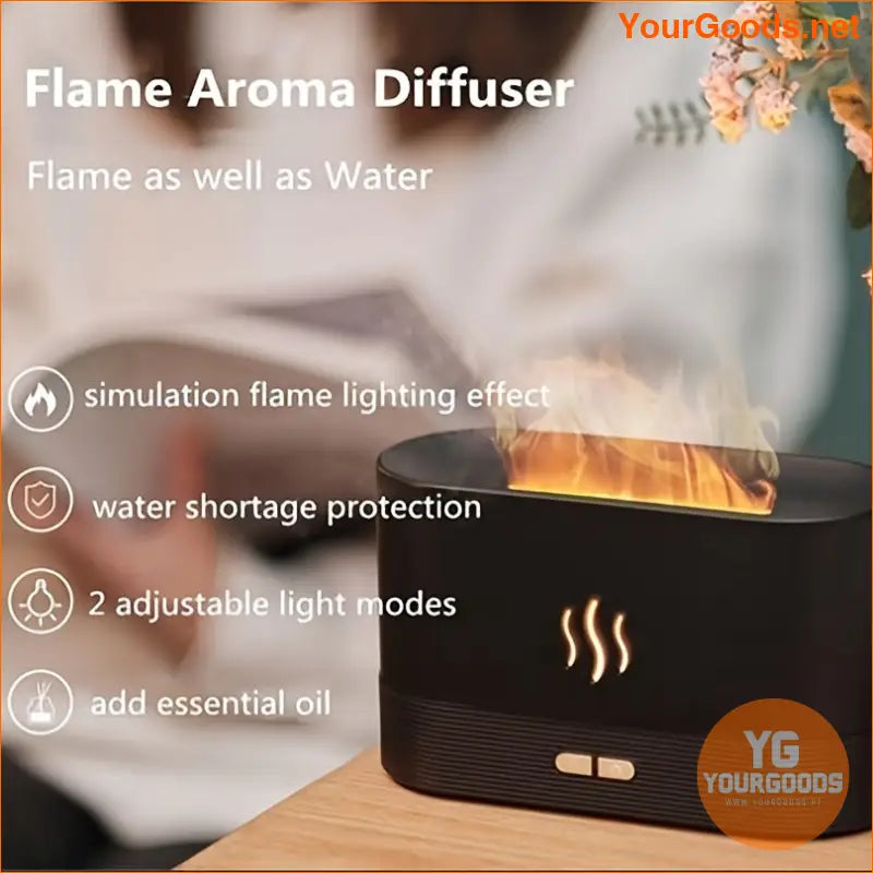 Flame Effect Humidifier Warm Light Air Purifier - YourGoods Online Shop