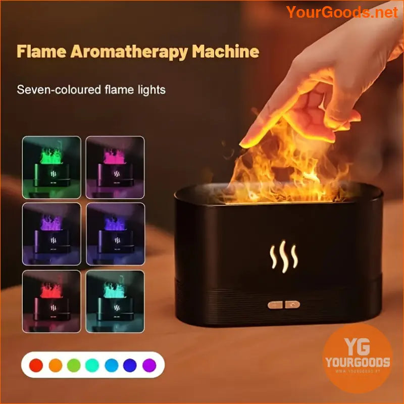 Flame Effect Humidifier Warm Light Air Purifier - YourGoods Online Shop