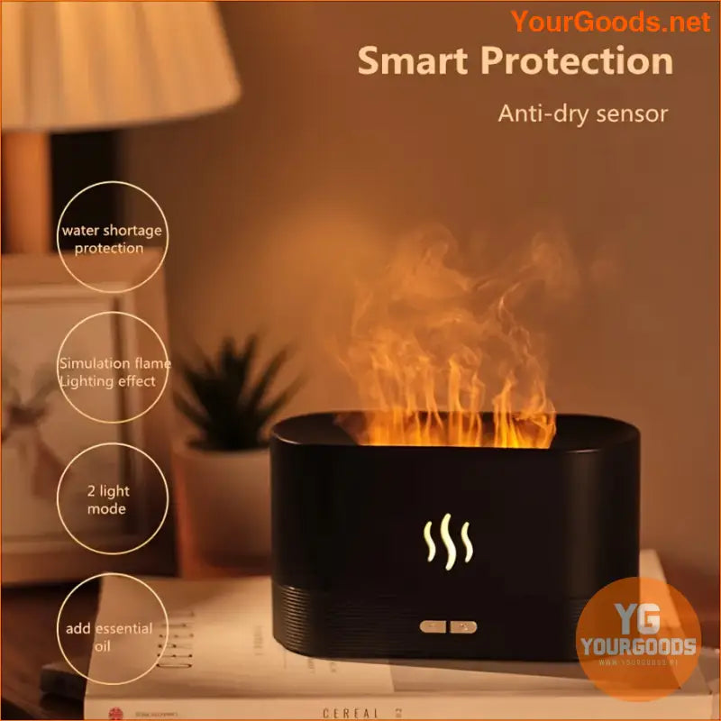 Flame Effect Humidifier Warm Light Air Purifier - YourGoods Online Shop