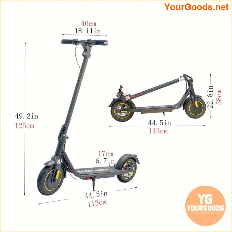 Foldable 500W Electric Scooter for Teens 21Mile Range - YourGoods Online Shop