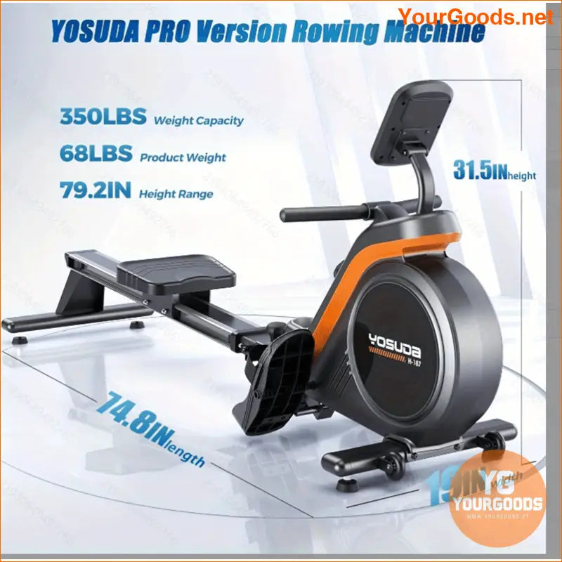 Foldable Magnetic Water Rowing Machine with Tablet Holder 350 LB Capacity - YourGoods Online Shop