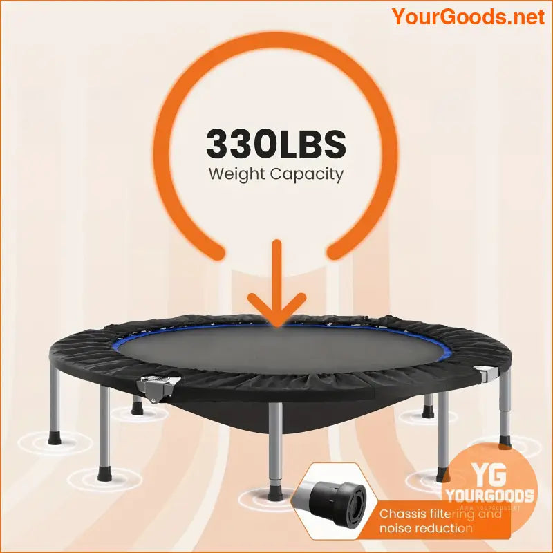 Foldable Sturdy Rebounder Trampoline 4048 with Adjustable Handle 330lbs/440lbs - YourGoods Online Shop