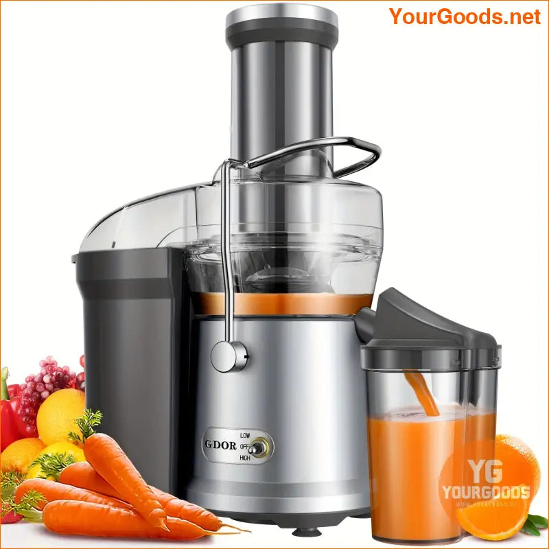 GDOR 1200W Juicer HeavyDuty Titanium 32 Chute BPAFree - YourGoods Online Shop