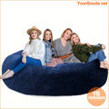 Giant Dark Blue Bean Bag Chair Cover 7ft - YourGoods Online Shop