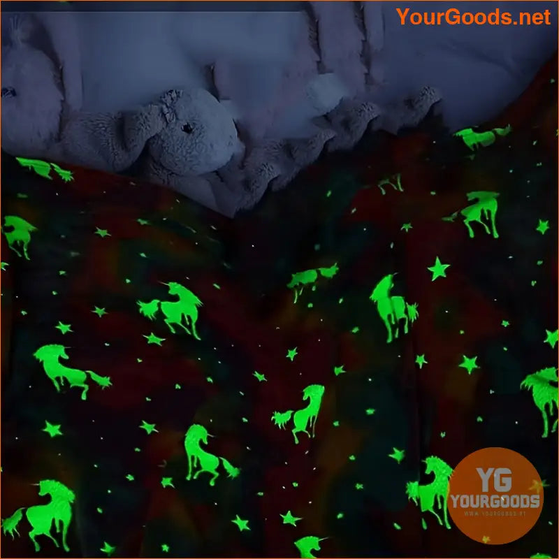 Glow in the Dark Unicorn Blanket Soft Fluffy 60x50 - YourGoods Online Shop