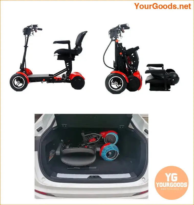 Golf Scooter New Design Factory Price Golf Bag Cart Portable with Bag Holder 4 Wheel Electric Scooter Car for Adults