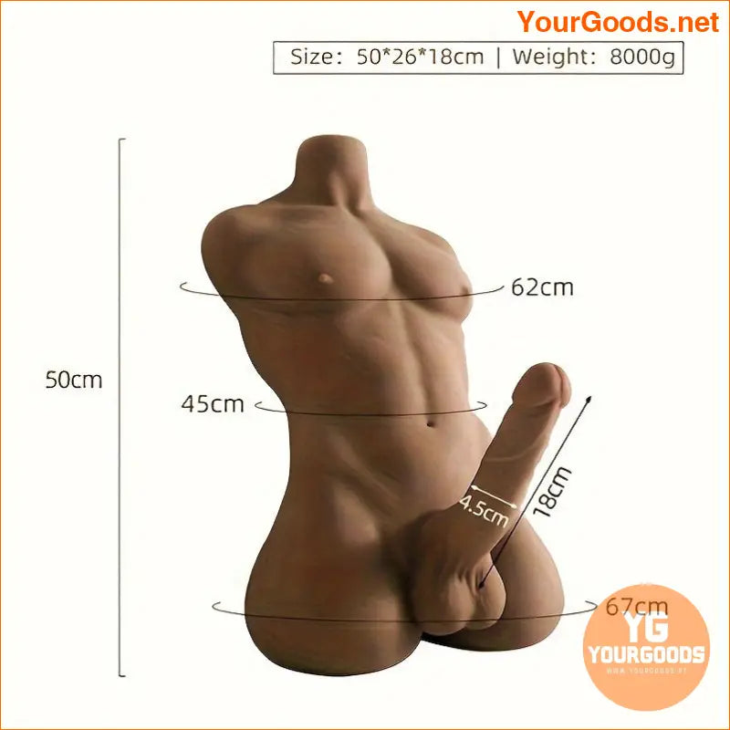 Goyha 176LB Realistic Male Torso Sex Doll with Flexible Penis - YourGoods Online Shop