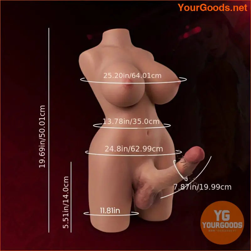 Goyha 1918lb Realistic Shemale Torso with Dildo Breasts - YourGoods Online Shop