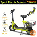 Green 450W High Speed Commuter EScooter Foldable Adjustable Seat 20 Mile Range - YourGoods Online Shop