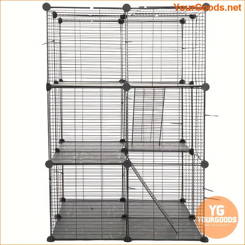 GreenScape DIY Metal Cat Playpen with Hammock - YourGoods Online Shop