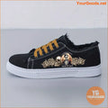 Halloween Skull Roses Unisex Canvas Sneakers AllSeason Comfort - YourGoods Online Shop