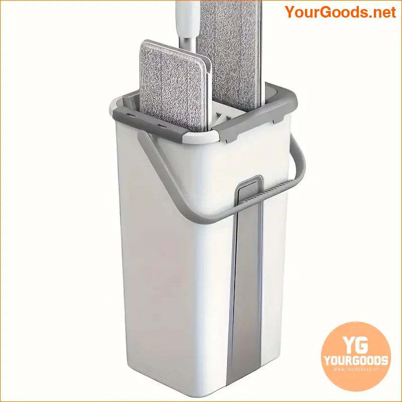 Hand Free Wash Mop Bucket Set with Microfiber Pads - YourGoods Online Shop