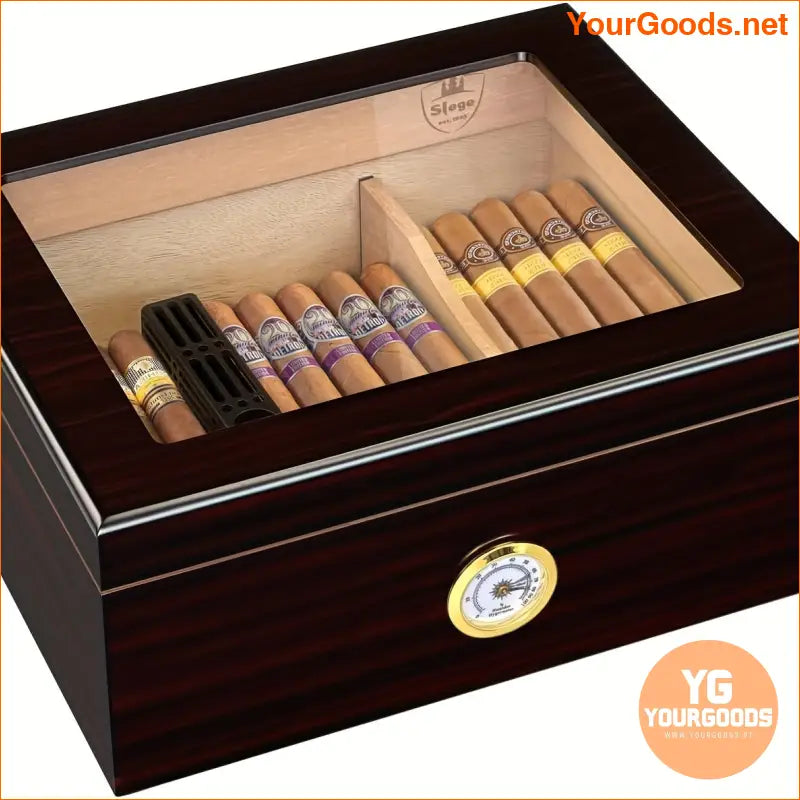 Handmade GlassTop Humidor for 3050 Cigars Black - YourGoods Online Shop