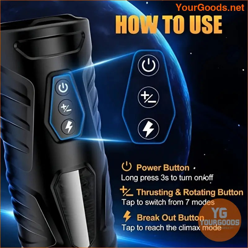 HandsFree Male Masturbator with Sucking Thrusting Modes - YourGoods Online Shop