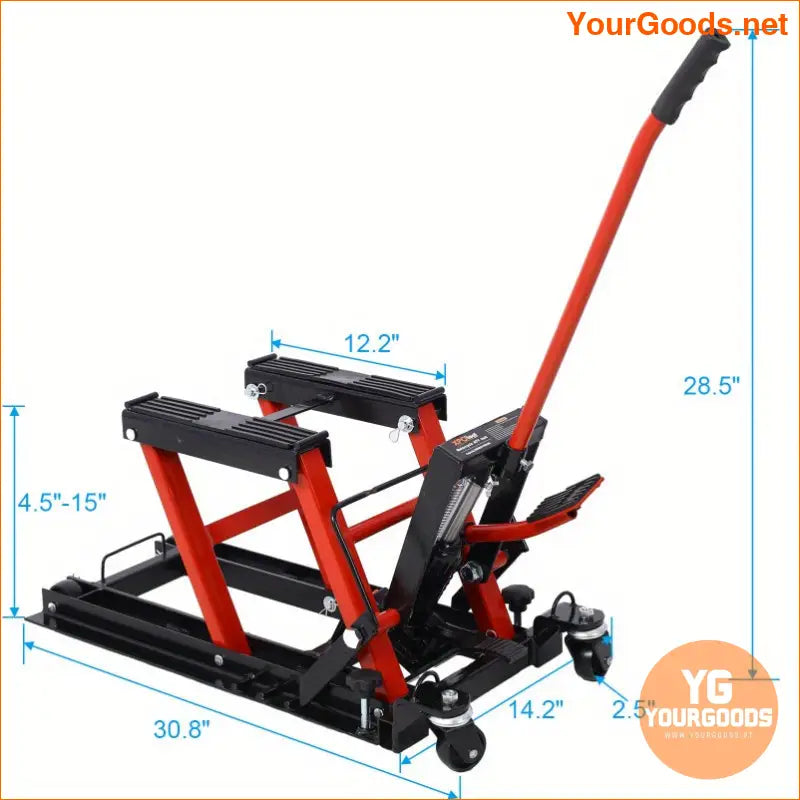 Heavy Duty 1500 LBS Hydraulic Motorcycle Lift Table - YourGoods Online Shop