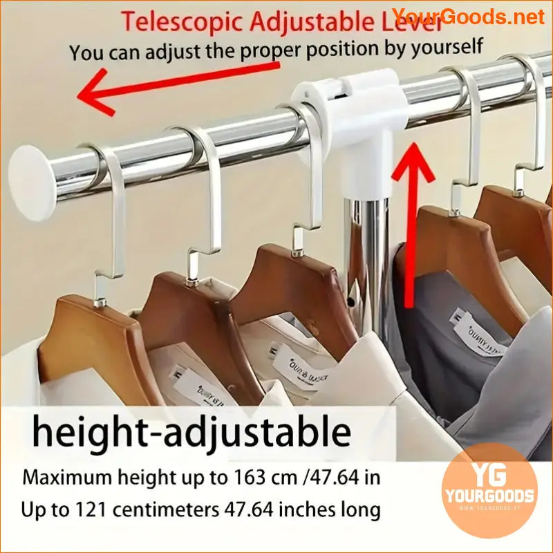 Heavy Duty Expandable Freestanding Clothing Rack with Wheels - YourGoods Online Shop