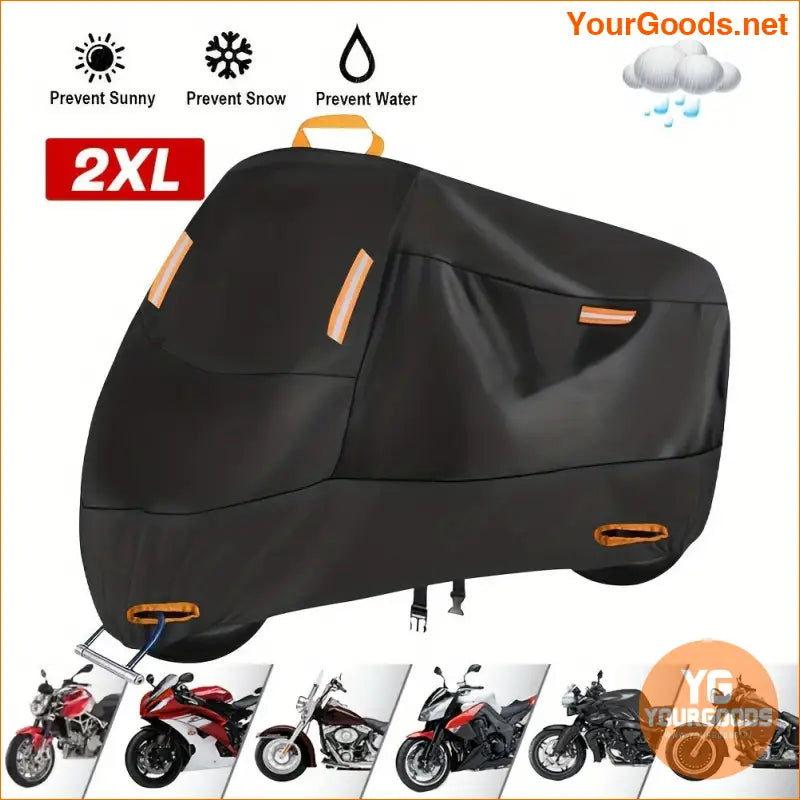 Heavy Duty Rainproof UV Motorcycle Cover with Anti Theft Buckle - YourGoods Online Shop