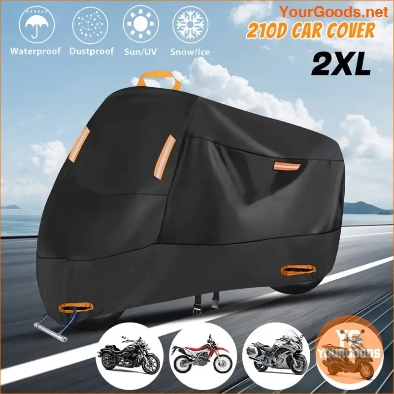 Heavy Duty Rainproof UV Motorcycle Cover with Anti Theft Buckle - YourGoods Online Shop