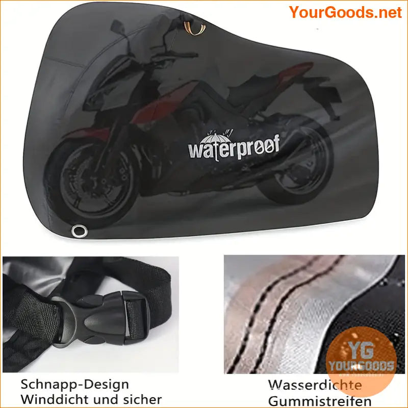 Heavy Duty Waterproof UV Proof Motorcycle Cover with Lock Holes - YourGoods Online Shop