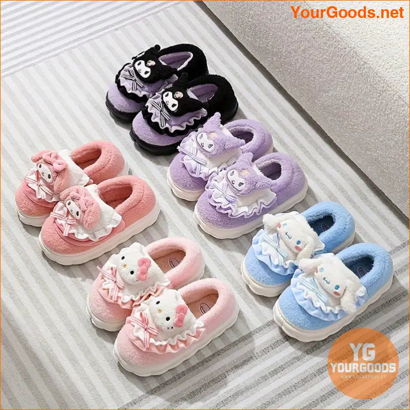 Hello Kitty Cozy Plush Winter Indoor Slippers - YourGoods Online Shop