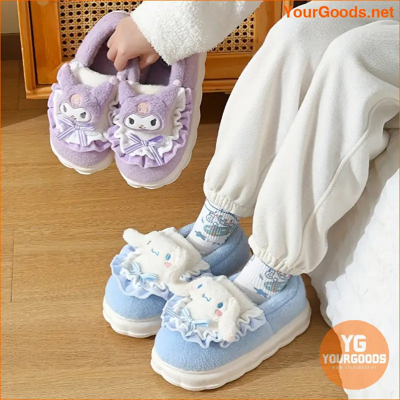 Hello Kitty Cozy Plush Winter Indoor Slippers - YourGoods Online Shop