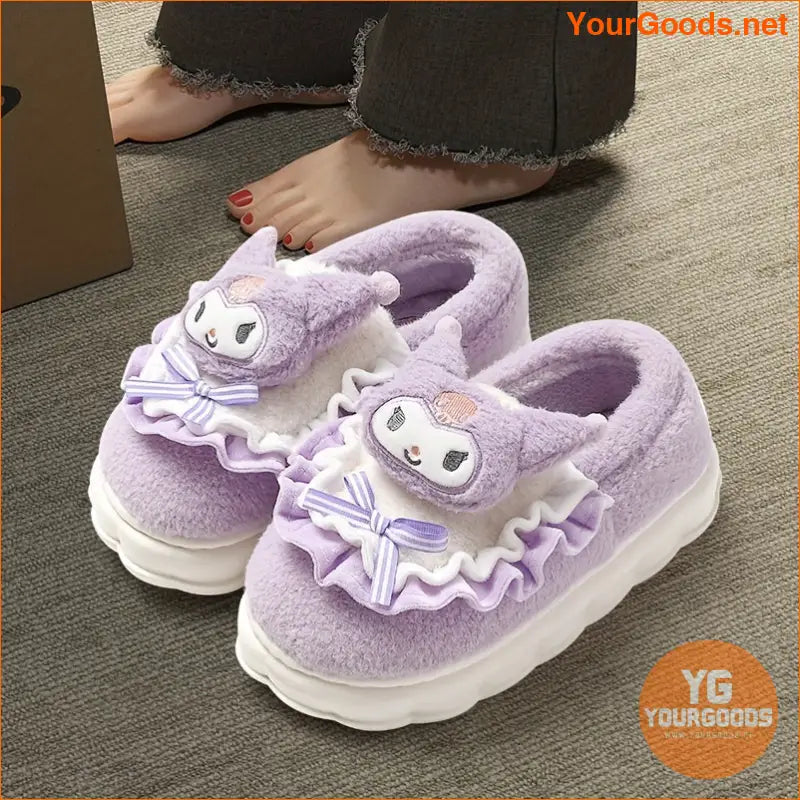 Hello Kitty Cozy Plush Winter Indoor Slippers - YourGoods Online Shop