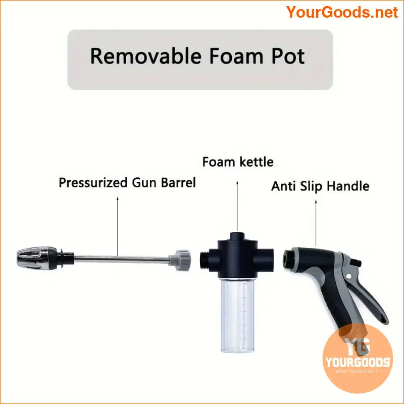 High Pressure Foam Pot Garden Hose Nozzle with Long Spray Gun - YourGoods Online Shop