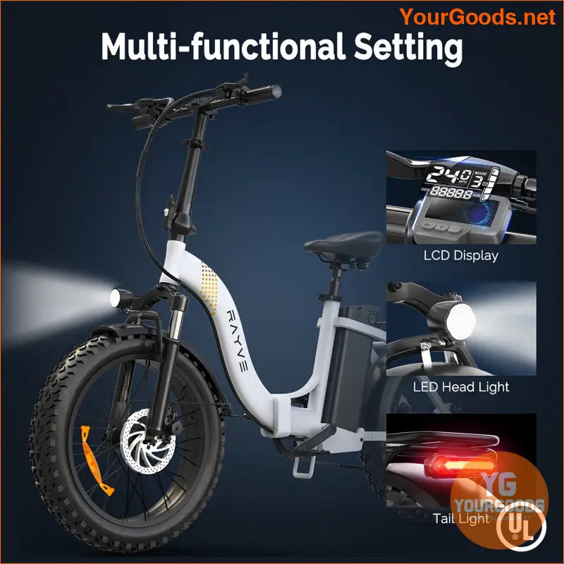 High Torque 49 Mile Fat Tire Electric Bike Dual Suspension - YourGoods Online Shop