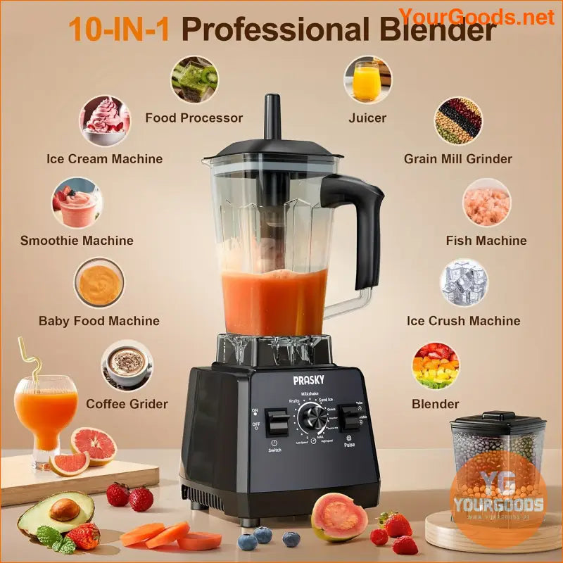 HighPower Professional Blender Grinder Combo 68oz 25000RPM - YourGoods Online Shop