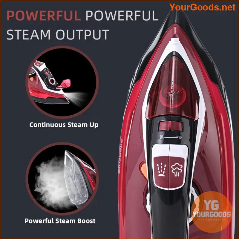 HighPower Steam Iron with Ceramic Soleplate and Auto Shutoff - YourGoods Online Shop