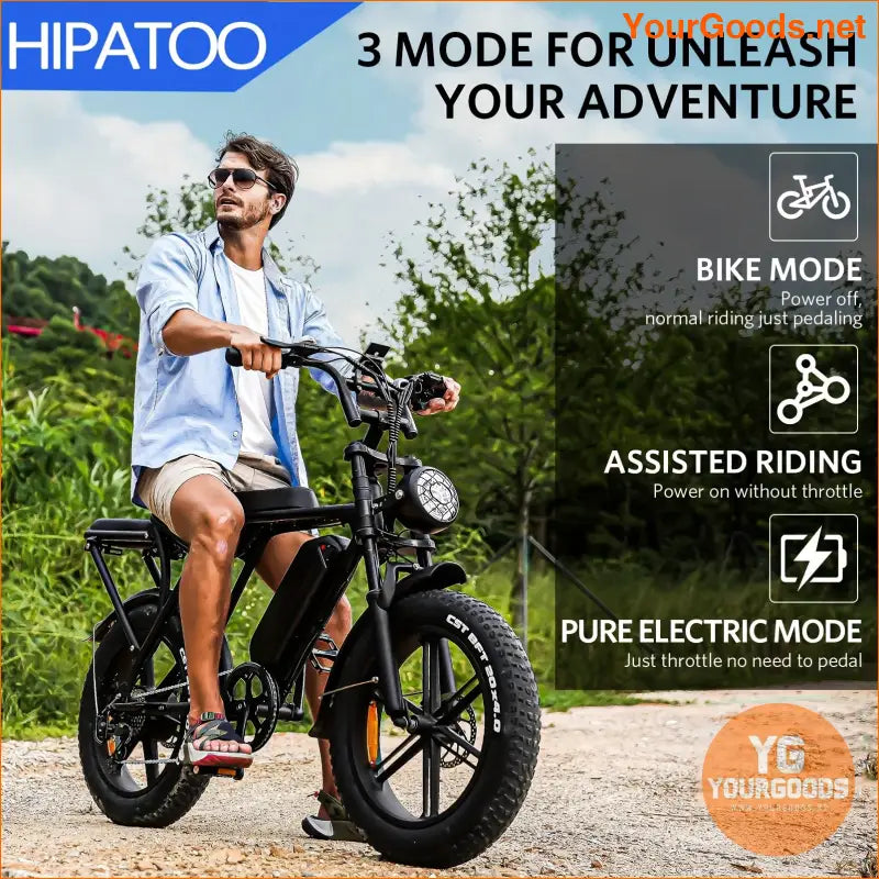 HIPATOO V8Plus 750W Electric Off Road Mountain Bike - YourGoods Online Shop