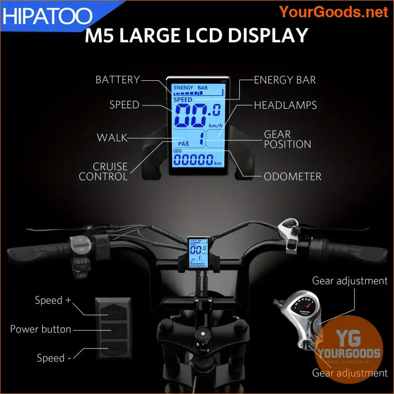 HIPATOO V8Plus 750W Electric Off Road Mountain Bike - YourGoods Online Shop