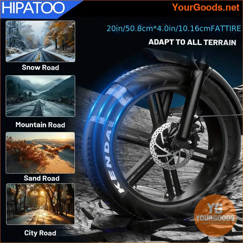 HIPATOO V8Plus 750W Electric Off Road Mountain Bike - YourGoods Online Shop