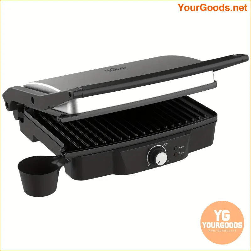 HOMCOM Stainless Steel 4Slice Panini Press with NonStick Plates - YourGoods Online Shop