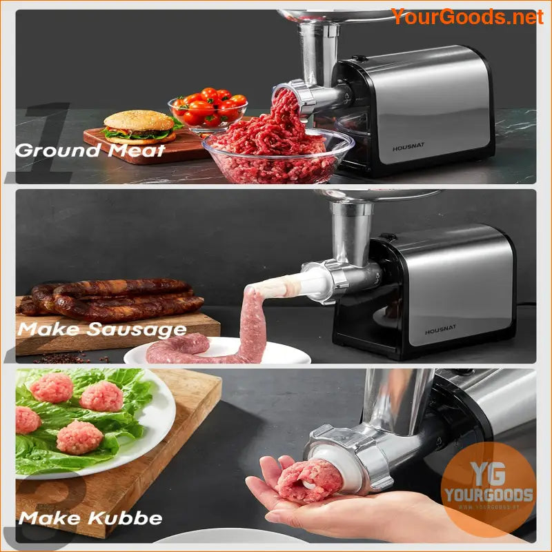 HOUSNAT Deluxe 2600W Electric Meat Grinder 3in1 - YourGoods Online Shop