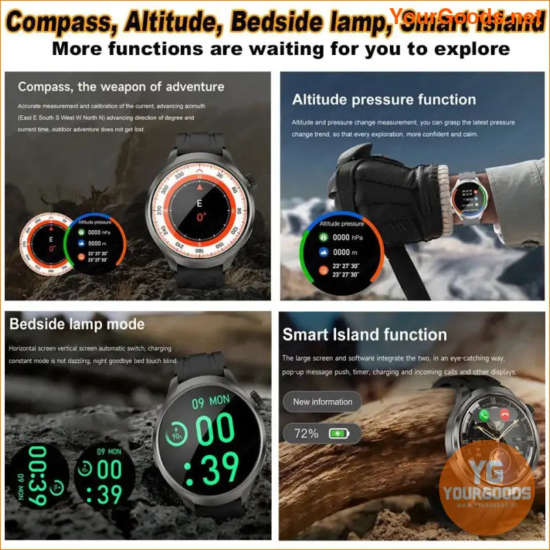 HUAWEI 2024 Outdoor Smartwatch AMOLED GPS Waterproof - YourGoods Online Shop