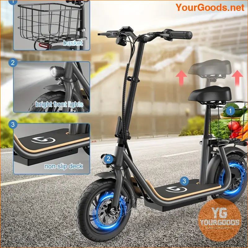 HUFY 48V 624Wh 750W Folding Fat Tire Electric Bike - YourGoods Online Shop