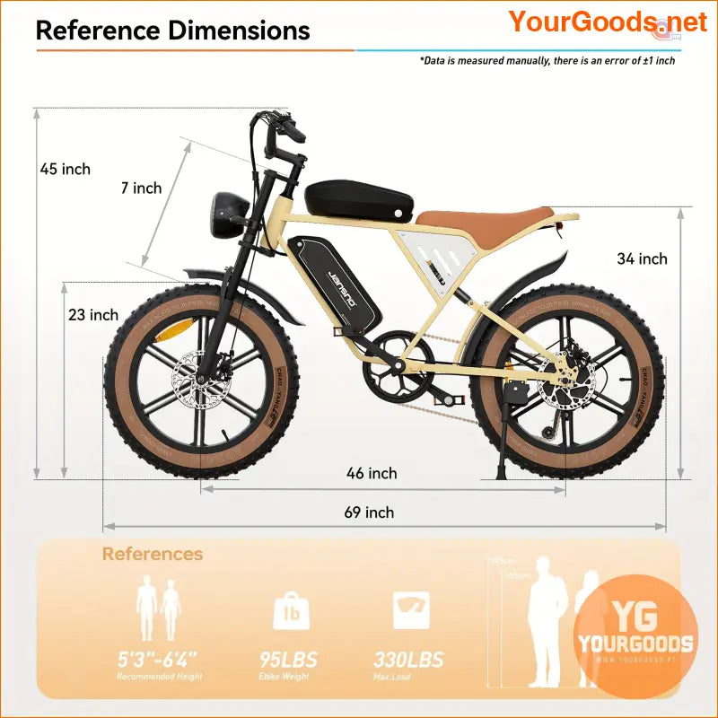 Jansno 20 750W Electric Bike with 48V 14Ah Battery - YourGoods Online Shop