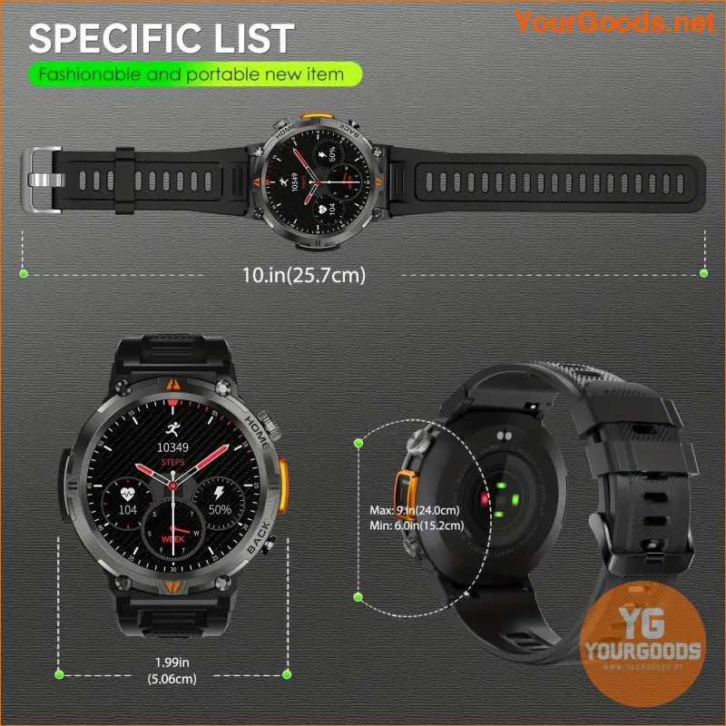 JELLOO Pro Fitness Watch MultiFeature Smartwatch for Active Men - YourGoods Online Shop