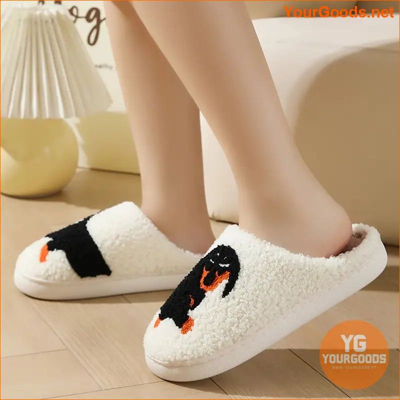 Kawaii Dachshund Plush Memory Foam House Slippers - YourGoods Online Shop