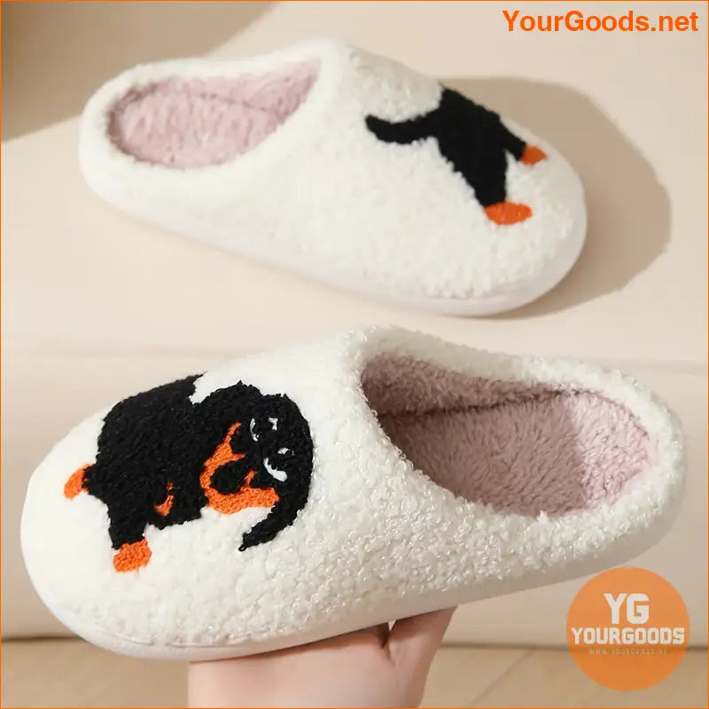 Kawaii Dachshund Plush Memory Foam House Slippers - YourGoods Online Shop