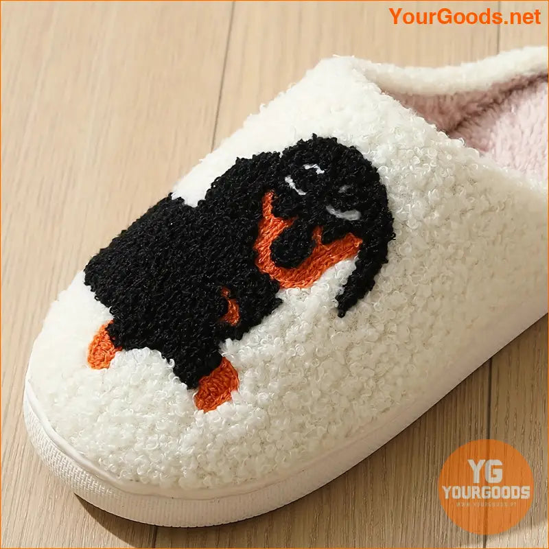 Kawaii Dachshund Plush Memory Foam House Slippers - YourGoods Online Shop